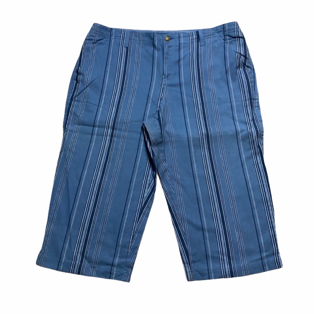 Liz Claiborne Petite Blue Pinstripe Shorts 16 P